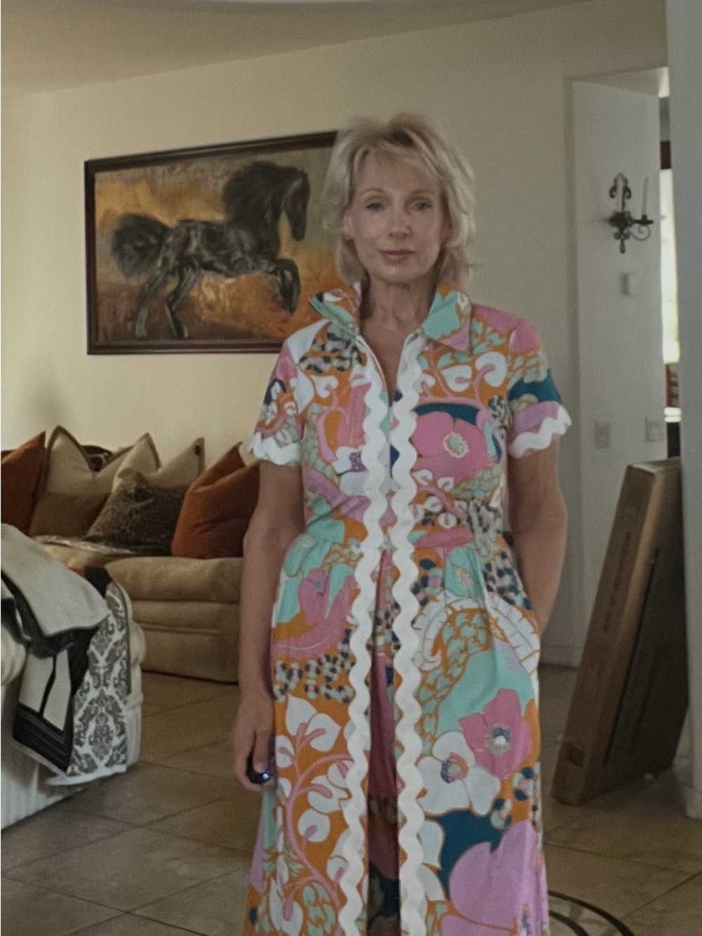CK Bradley Ric
Rac Trim Floral Wide
Leg Jumpsuit Resort
Palm Beach original$438